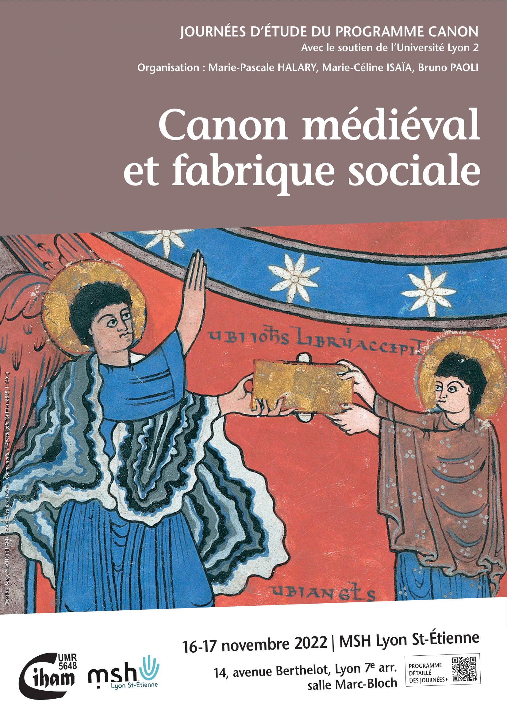 Affiche Colloque Canon médiéval et fabrique sociale