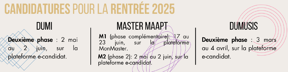 calendrier candidatures 2025