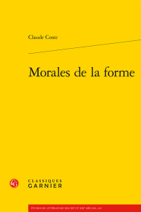 Morales de la forme, auteur Claude Coste